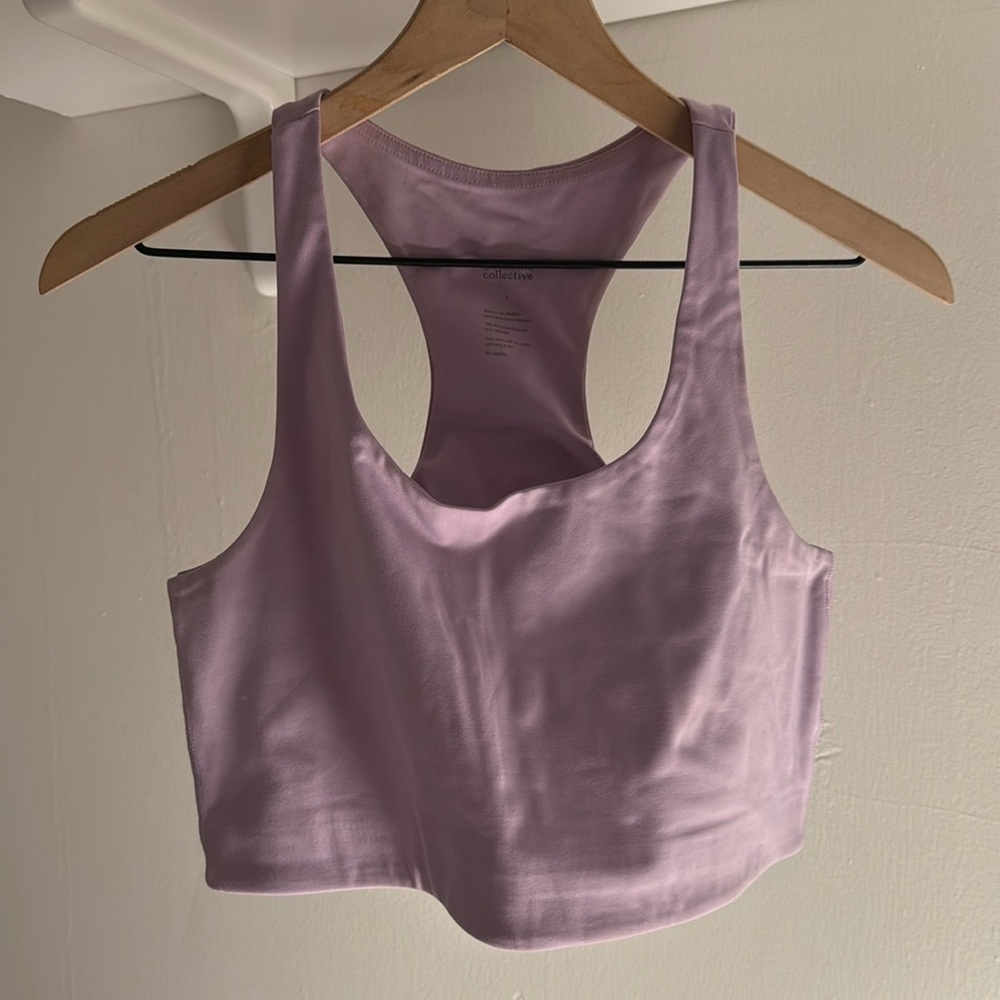 Girlfriend Collective Sports Bra in a Lilac Purple Size Large. Never worn!